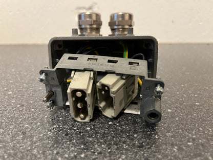 Harting Han Industrial Connector with Mixed Power & Data Modules - Used