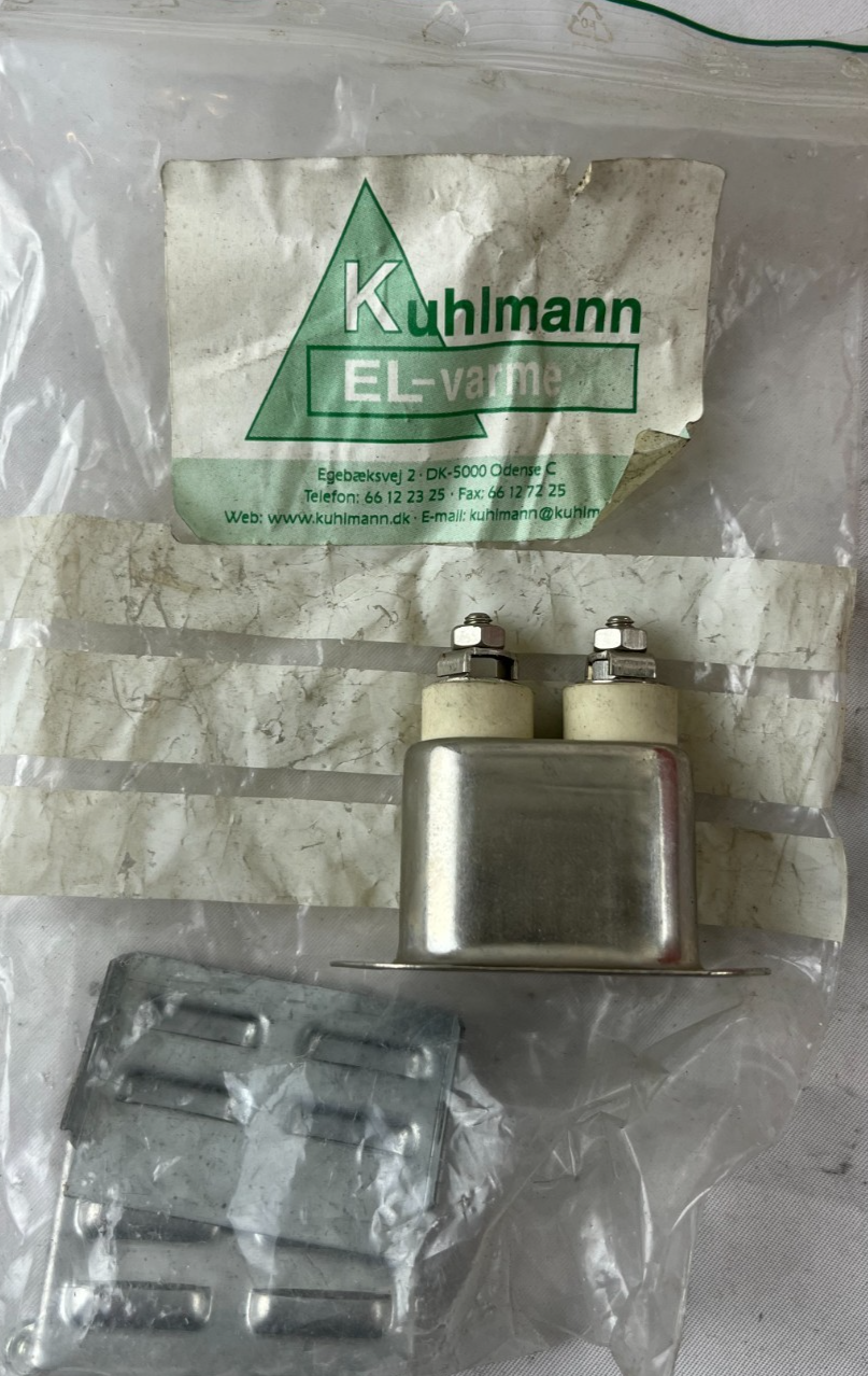 Kuhlmann EL-Varme Dual Terminal Heater Element Bracket Assembly New Old Stock