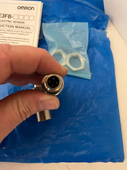 Omron E3FB-DP22 Photoelectric Sensor, 10-30V DC, M18, PNP, New in Box