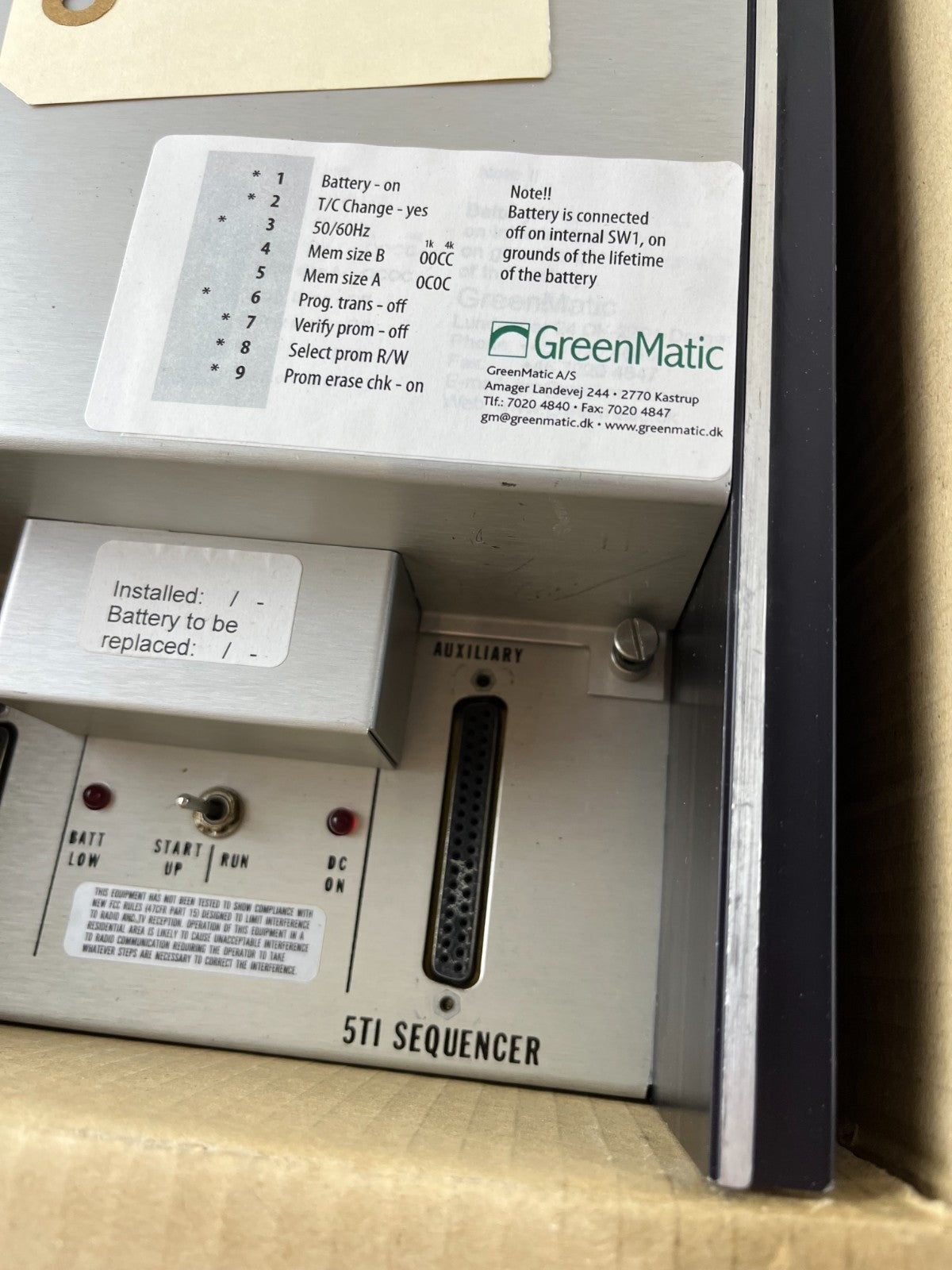 Texas Instruments 5TI-1034-1 5TI Sequencer 4K 102–132 VAC New Old Stock