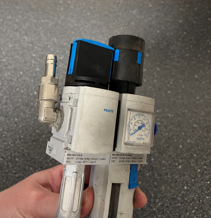 Festo MS4-EM1-1/4-S & MS4-LFR-1/4-D7-C-R-M-AS Pneumatic Air Service Unit