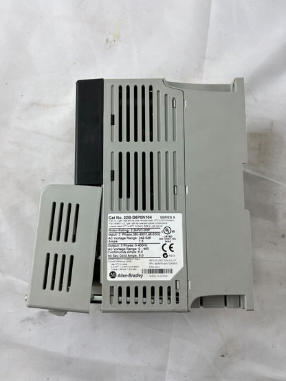 Allen-Bradley 22B-D6P0N104 PowerFlex 40 AC Drive 2.2kW 3HP 480V VFD Used Spare
