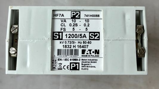 Eaton HF7A P2 741H0056 Current Transformer 1200/5A Class 0.2S New Spare Unit