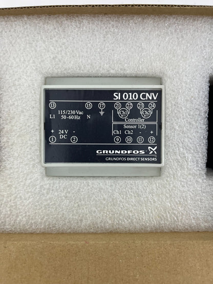 Grundfos SI 010 CNV Converter 96983684-V02, 115/230VAC to 24VDC, 2x 4-20mA, New