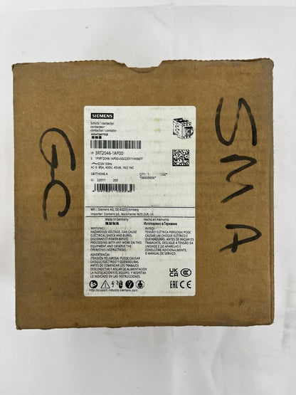 Siemens 3RT2046-1AP00 SIRIUS Power Contactor 3-Pole 95A 45kW 230V AC New in Box