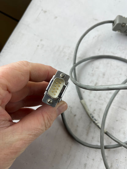 RS232 DB9 Female to Female Serial Cable Industrial Grey Used Spare Unit