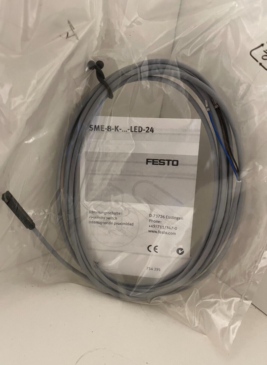Festo SME-8-K-LED-24 Proximity Switch Sensor 24VDC 754291 - New Sealed
