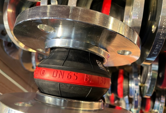 Elaflex Rotring DN65 PN16 Rubber Expansion Joint – Compensator, 2½", Red Band