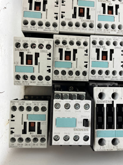 Siemens SIRIUS Contactor Relay Lot 35pcs 3RH1140 3RH1131 Mixed 24V/230V Used