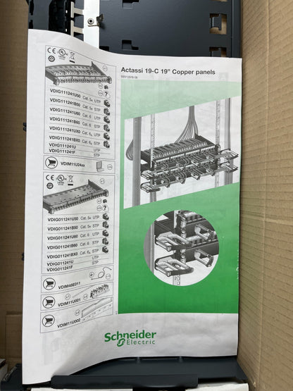 Schneider Electric Actassi 19-C Patch Panel Sliding 19" 1U 24 Port UTP Empty NEW