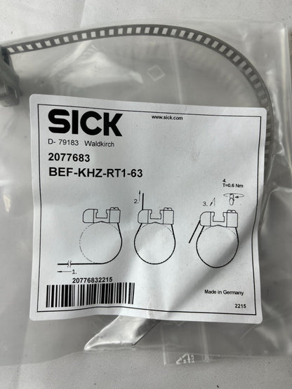 SICK BEF‑KHZ‑RT1‑63 Mounting Bracket 32–63 mm Stainless Steel 2077683 New Sealed