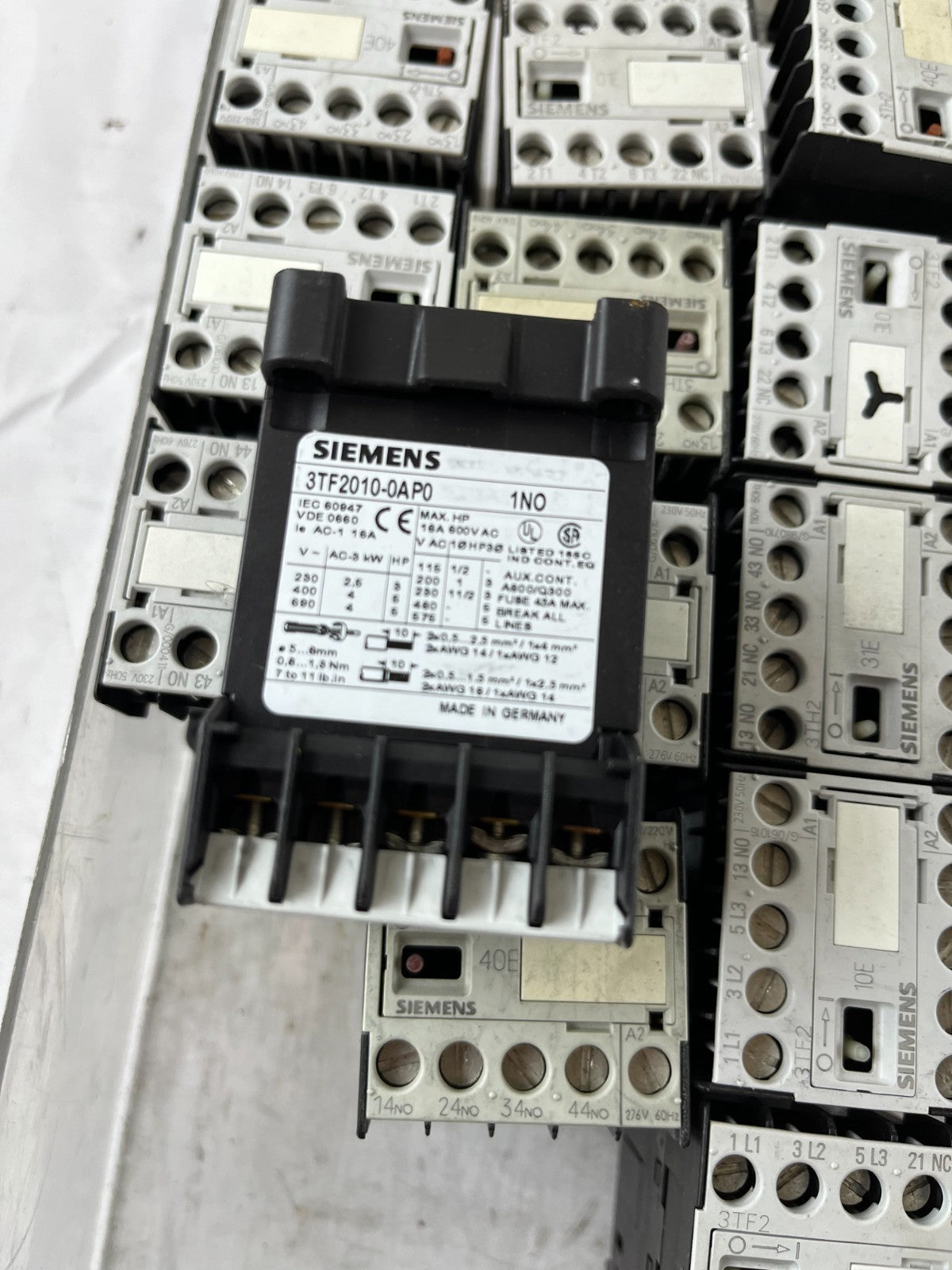 Siemens SIRIUS Contactor Relay Lot 13pcs 3TF2001 3TH2040 3TH Series Mixed Used