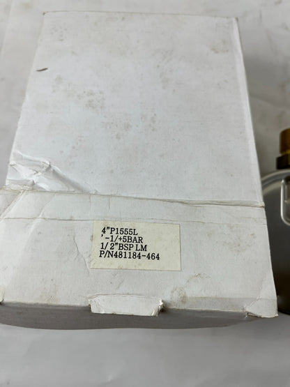 Pressure Gauge P1555L -1 To +5 Bar 4in Dial 1/2 BSP LM New In Box Spare Unit