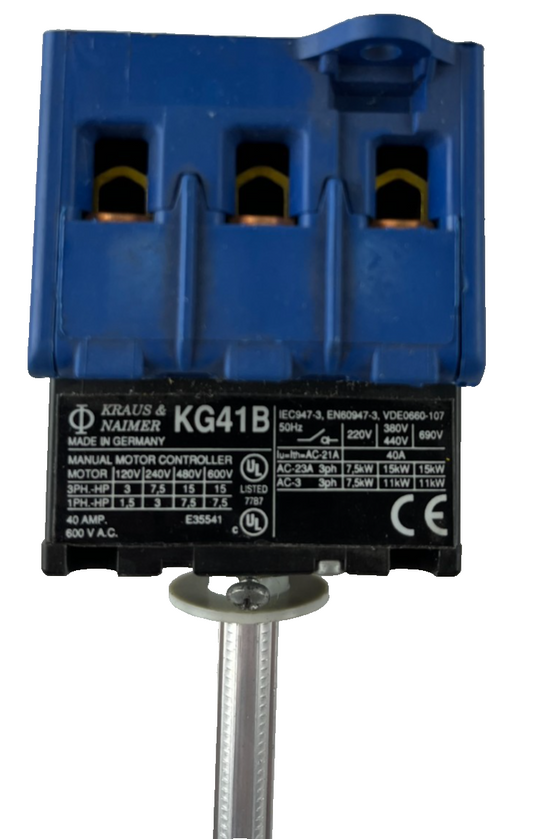 Kraus Naimer KG41B Manual Motor Controller 40A 600V 3-Pole New Unused Germany