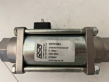 RSG 270A Coaxial Solenoid Valve 0–40bar 230V 1/2" Stainless Steel Used Working