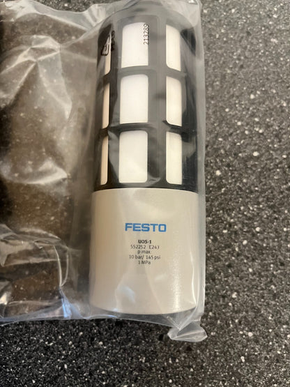 Festo UOS-1 Silencer, Schalldämpfer 552252 E243 - New in Box, 10 bar / 145 psi