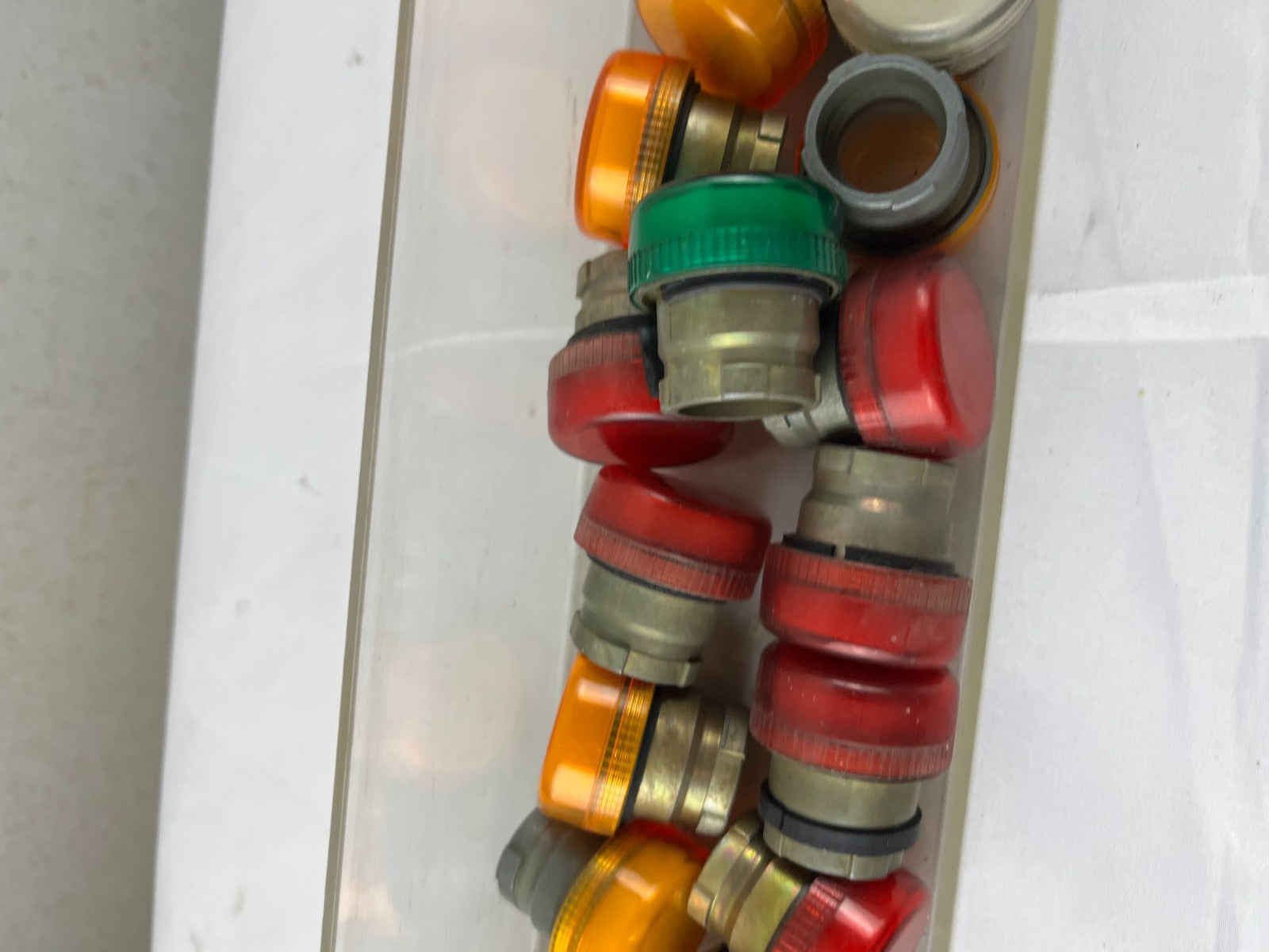 Mixed Lot 22mm Pilot Light Indicator Heads Red Green Amber White New Used