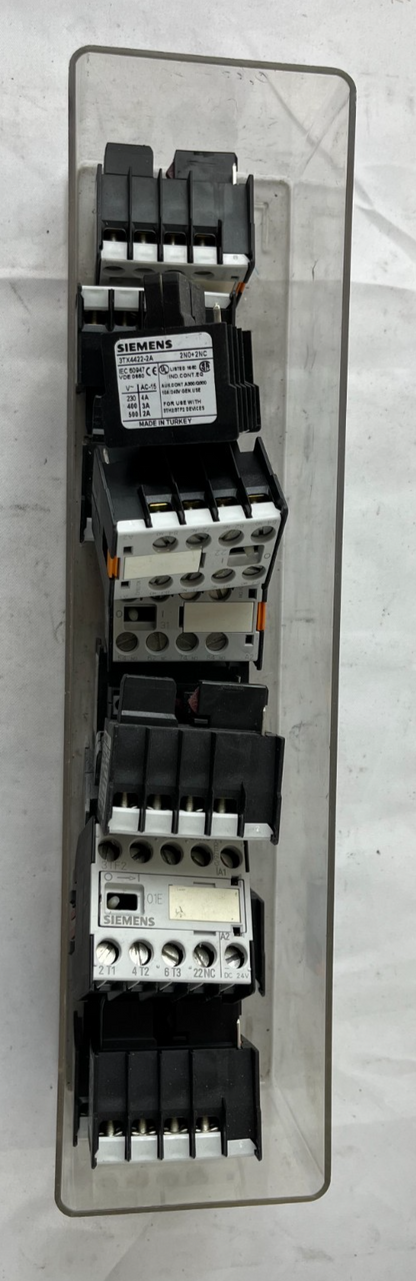 Siemens 3TX44 Contactor Relay Aux Blocks Mixed Lot 230–500V 3NO/2NC Used Spares