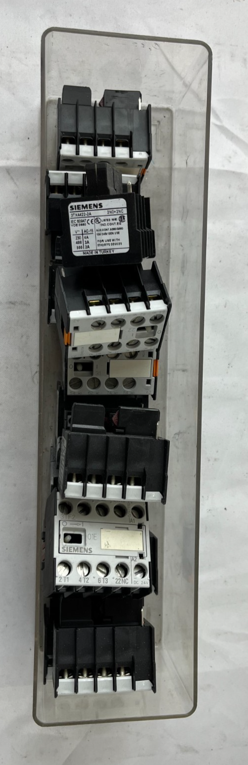 Siemens 3TX44 Contactor Relay Aux Blocks Mixed Lot 230–500V 3NO/2NC Used Spares