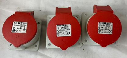 Bals 1212 IEC 16A 3P+N+E 6h IP44 Panel Socket New Lot of 3x Spare Bundle