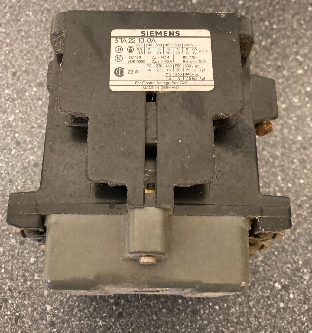 Vintage Siemens 3TA22 10-0A Contact Block Relay Switch, Made in Germany