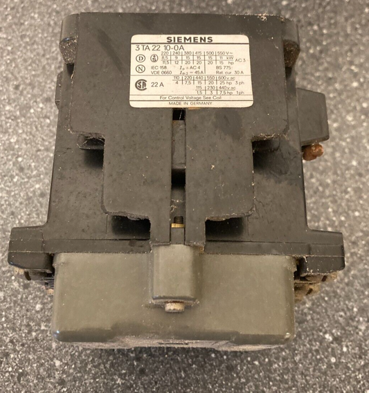 Vintage Siemens 3TA22 10-0A Contact Block Relay Switch, Made in Germany