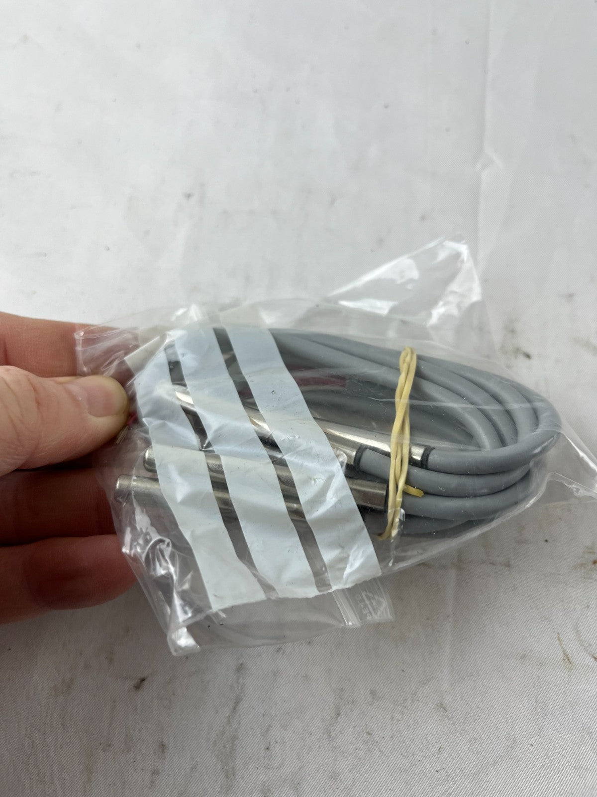 PT100 Temperature Probe 0256PFH3313 6×50mm 3000mm Silicone Cable 3‑Wire New