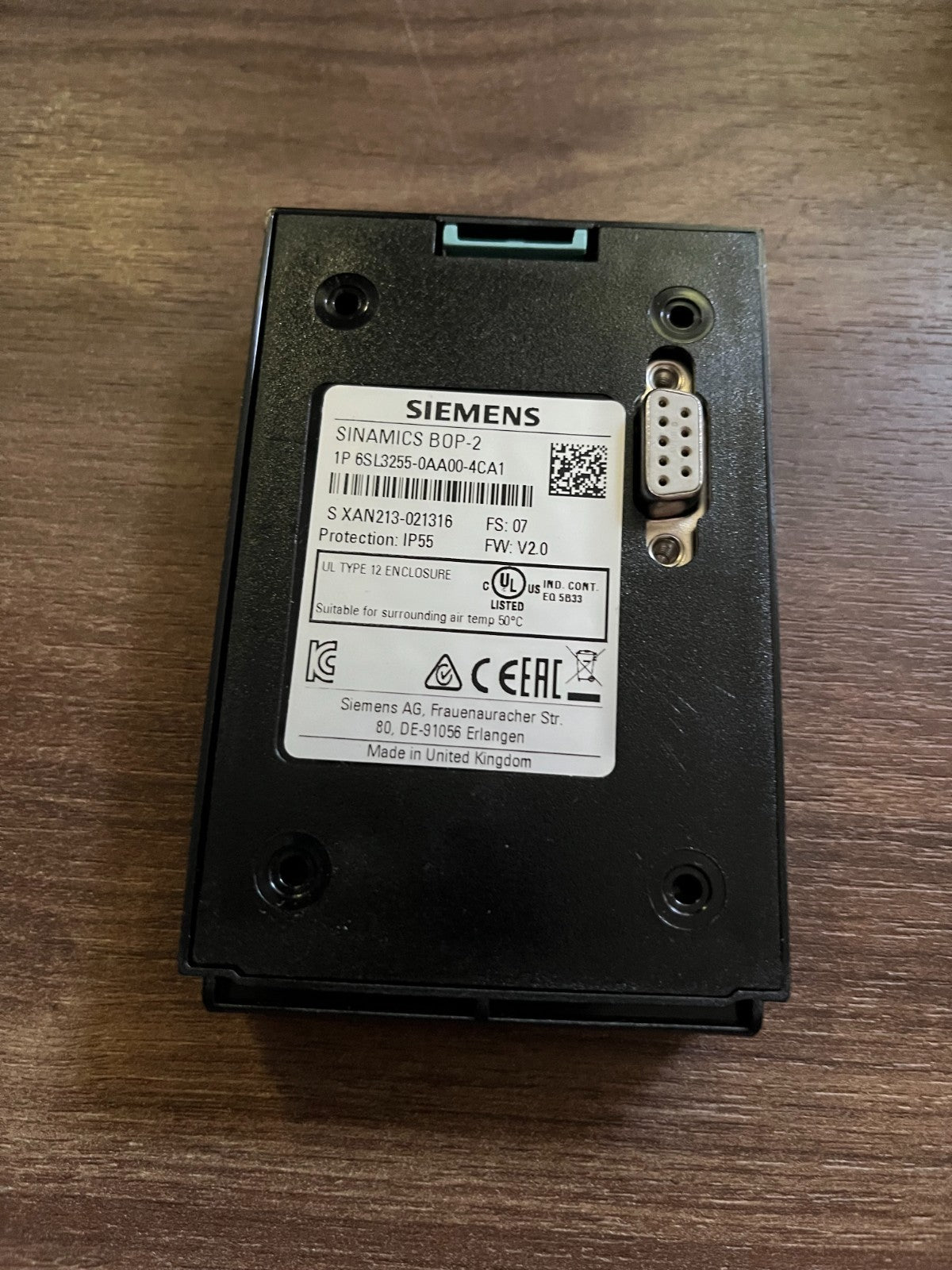Siemens SINAMICS BOP-2 6SL3255-0AA00-4CA1 Operator Panel Drive Control Unit Used