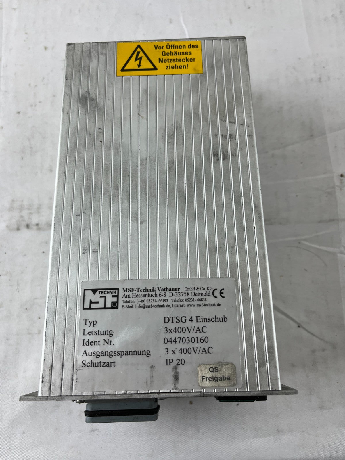 MSF‑Technik Vathauer DTSG 4 Einschub 3×400 V AC Digital Clock Timer Module, Used