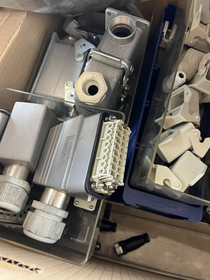 Harting Heavy Duty Connector Housings & Inserts Mixed Lot ~10kg Used Han Series