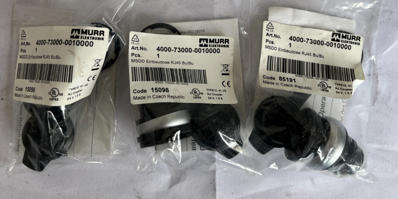 Murr Elektronik Msdd Rj45 Cat5e Panel Connector 4000‑73000‑0010000 Lot Of 3 New
