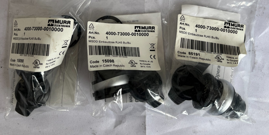 Murr Elektronik Msdd Rj45 Cat5e Panel Connector 4000‑73000‑0010000 Lot Of 3 New