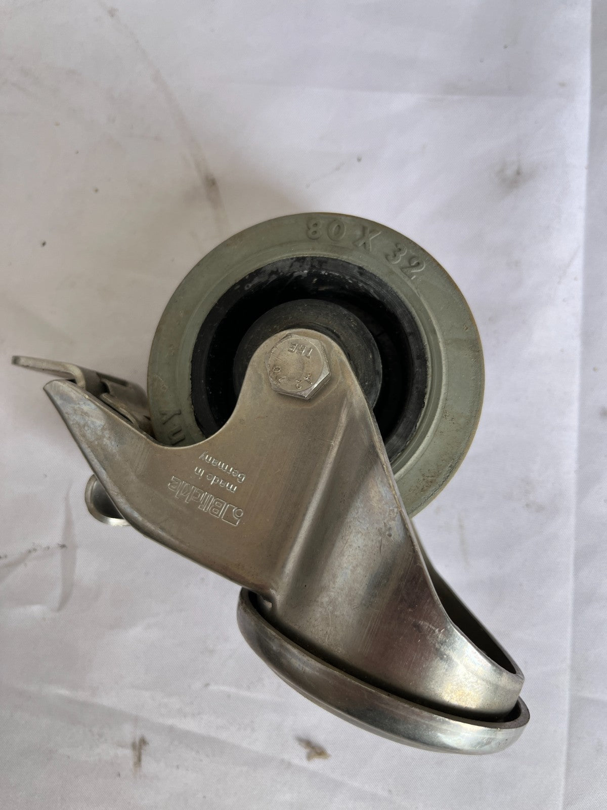 Blickle 80 X 32 Swivel Casters With Brake Set Of 3 Used Germany Spare Units