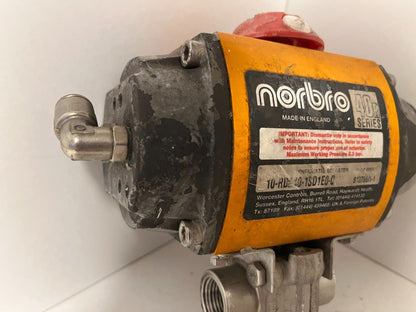 Norbro 40R Pneumatic Actuator 10-RDA40-1SD1E0-C w/ Valve - Used, Working