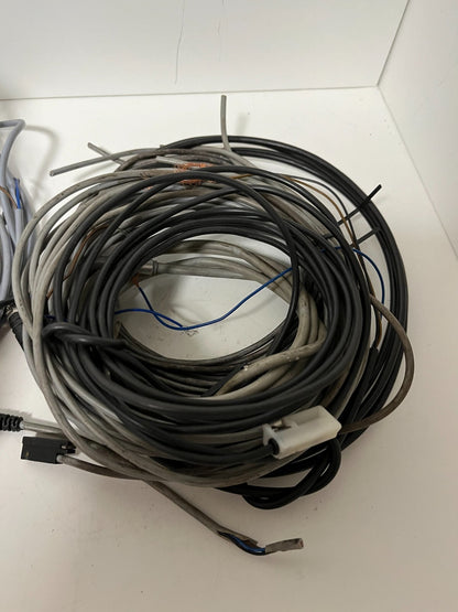 Lot Industrial Sensor Cables & Connectors - Mixed Brands & Lengths - SOLD AS IS