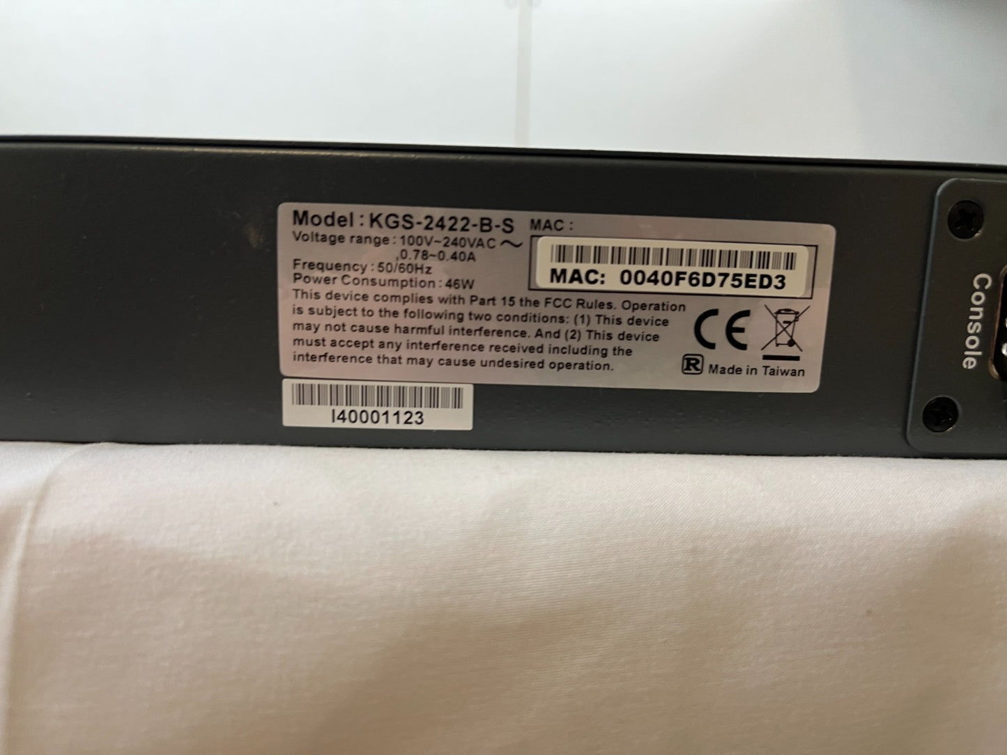 KTI KGS-2422-B-S Managed 24-Port Gigabit Switch w/ Fiber Modules Rackmount Spare