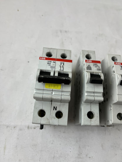 ABB S261-NA B6 S271 K16A S201 C4 Circuit Breaker Lot 3pcs 230/400V Used Spares