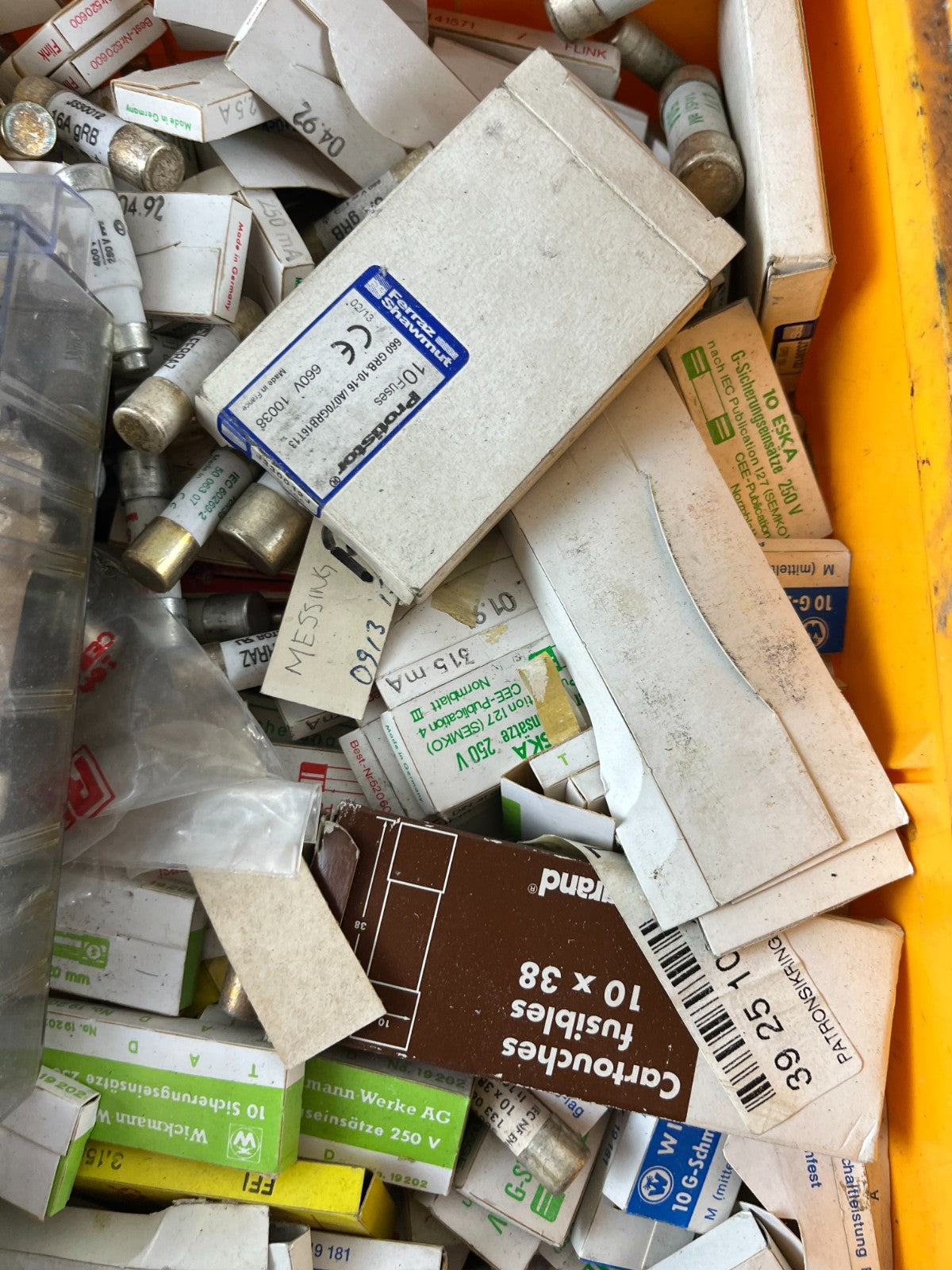 Mixed Brand 10x38 and 250V Cartridge Fuses Assorted Lot – Mostly New Spares