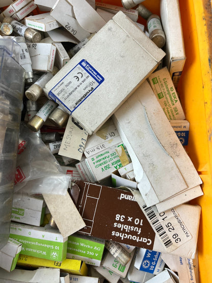 Mixed Brand 10x38 and 250V Cartridge Fuses Assorted Lot – Mostly New Spares
