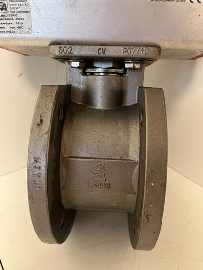 END-Armaturen ZK311308 DN65 Pneumatic Ball Valve Stainless Steel PTFE 16bar