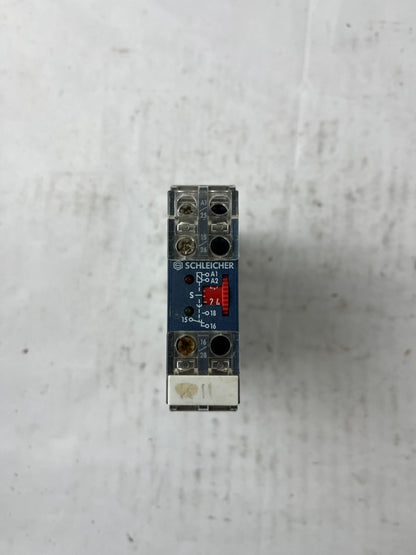 Schleicher KZT11 Timer Relay 230VAC 0.15-3s Time Delay DIN Rail Used Spare Unit