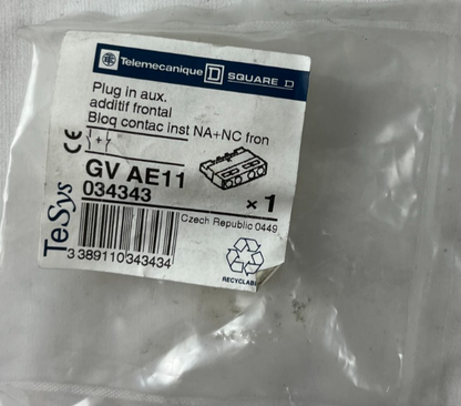 Telemecanique GVAE11 Auxiliary Contact Block 1NO+1NC GV AE11 New Unit