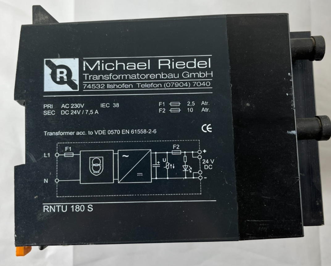 Michael Riedel RNTU 180 S Transformer 230V AC To 24V DC 7.5A Used Spare Unit