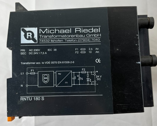 Michael Riedel RNTU 180 S Transformer 230V AC To 24V DC 7.5A Used Spare Unit
