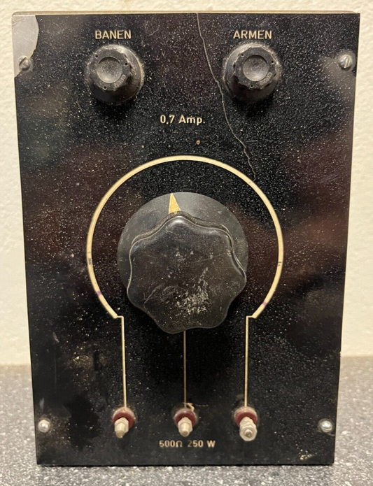 Vintage Rotary Rheostat 0.7 Amp 500 Ohm 250W - Bakelite Knob - Used