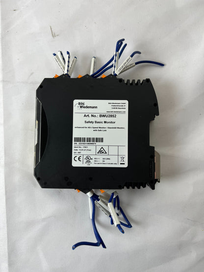Bihl+Wiedemann BWU2852 AS-i Safety Basic Monitor Ethernet Used Spare Unit