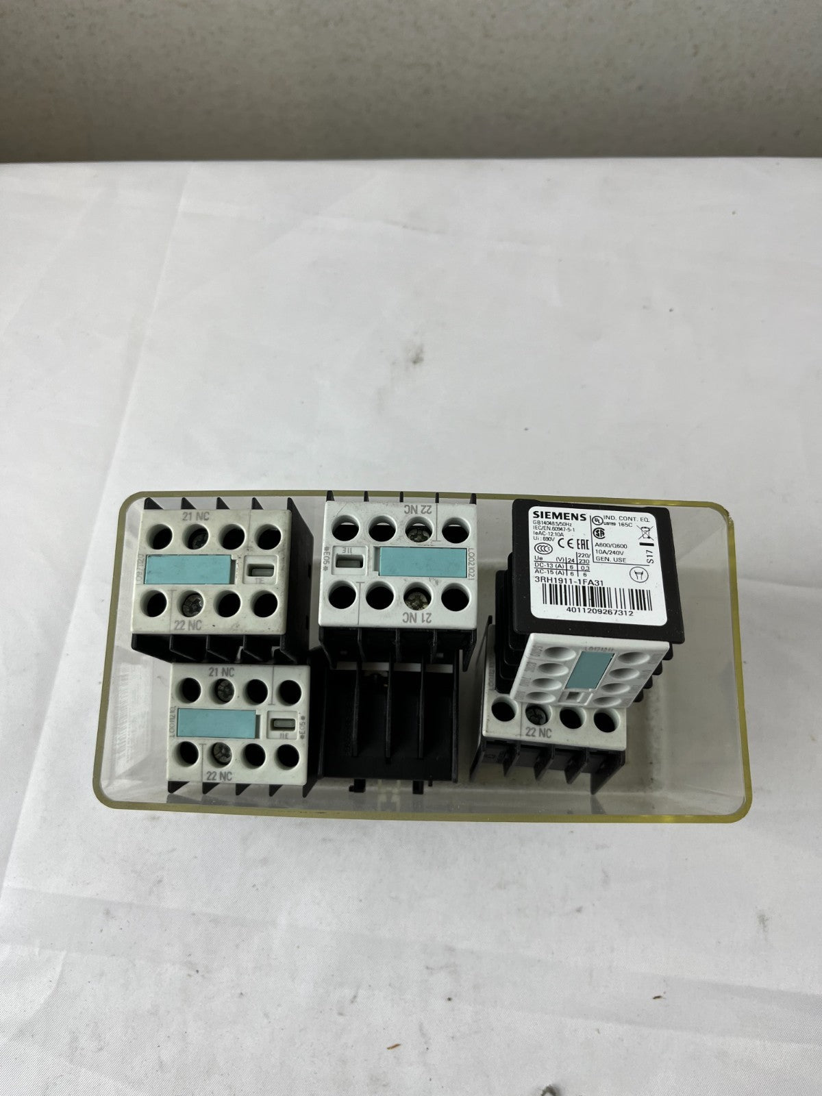6x Siemens 3RH1911-1FA31 Auxiliary Switch Block 3NO+1NC S00 Top Mount for 3RT10