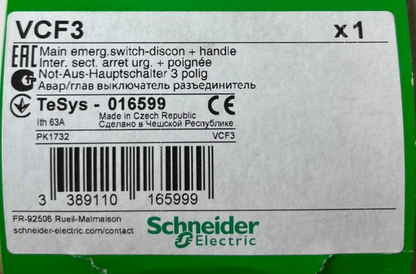 Schneider TeSys VCF3 016599 3‑Pole 63A Emergency Stop Switch Disconnector New