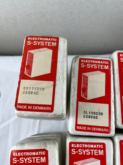 10x Electromatic S-System Dual Level Relay Mixed Models 220VAC Denmark Bundle