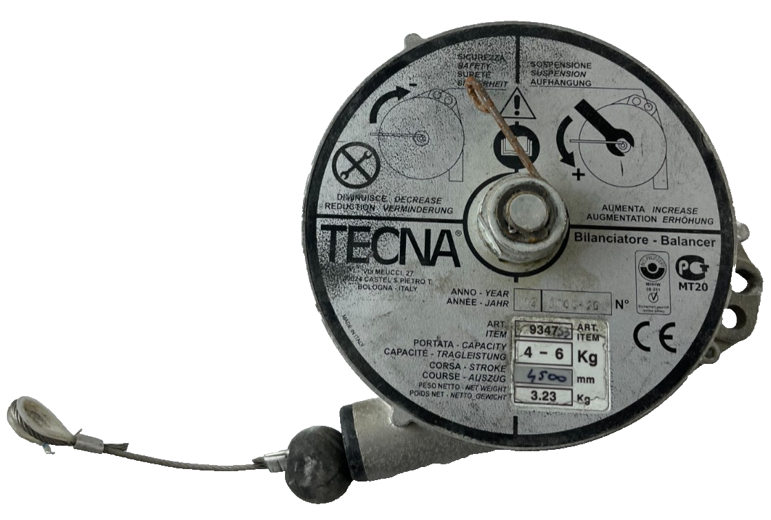 Tecna 9347S Tool Balancer 4–6 kg 4500 mm Spring Retractor Used Spare Unit